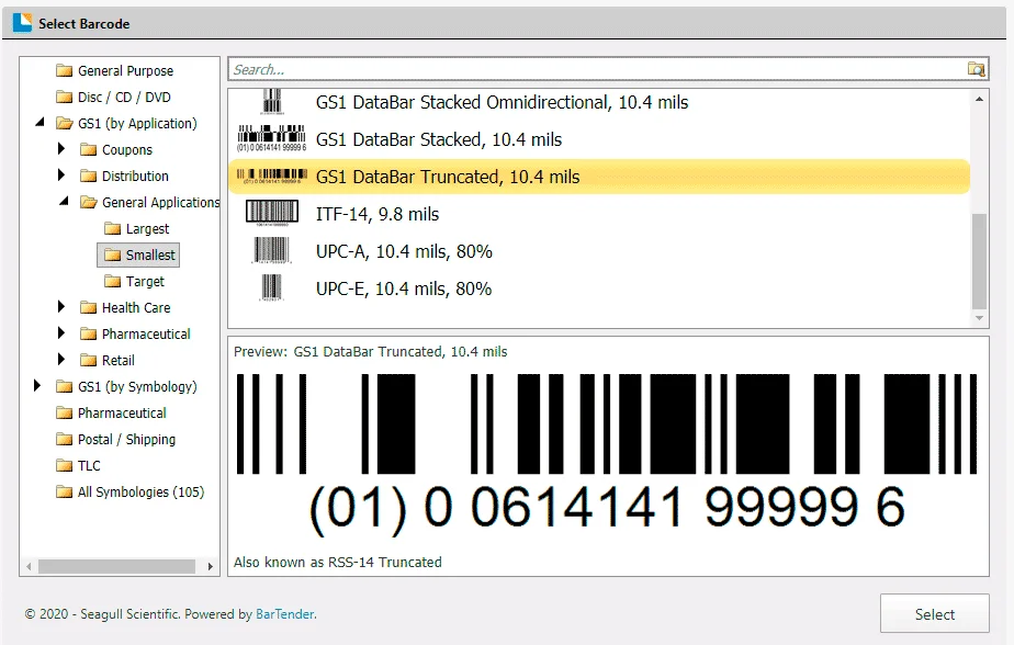 Captura Software BarTender Etiquetas
